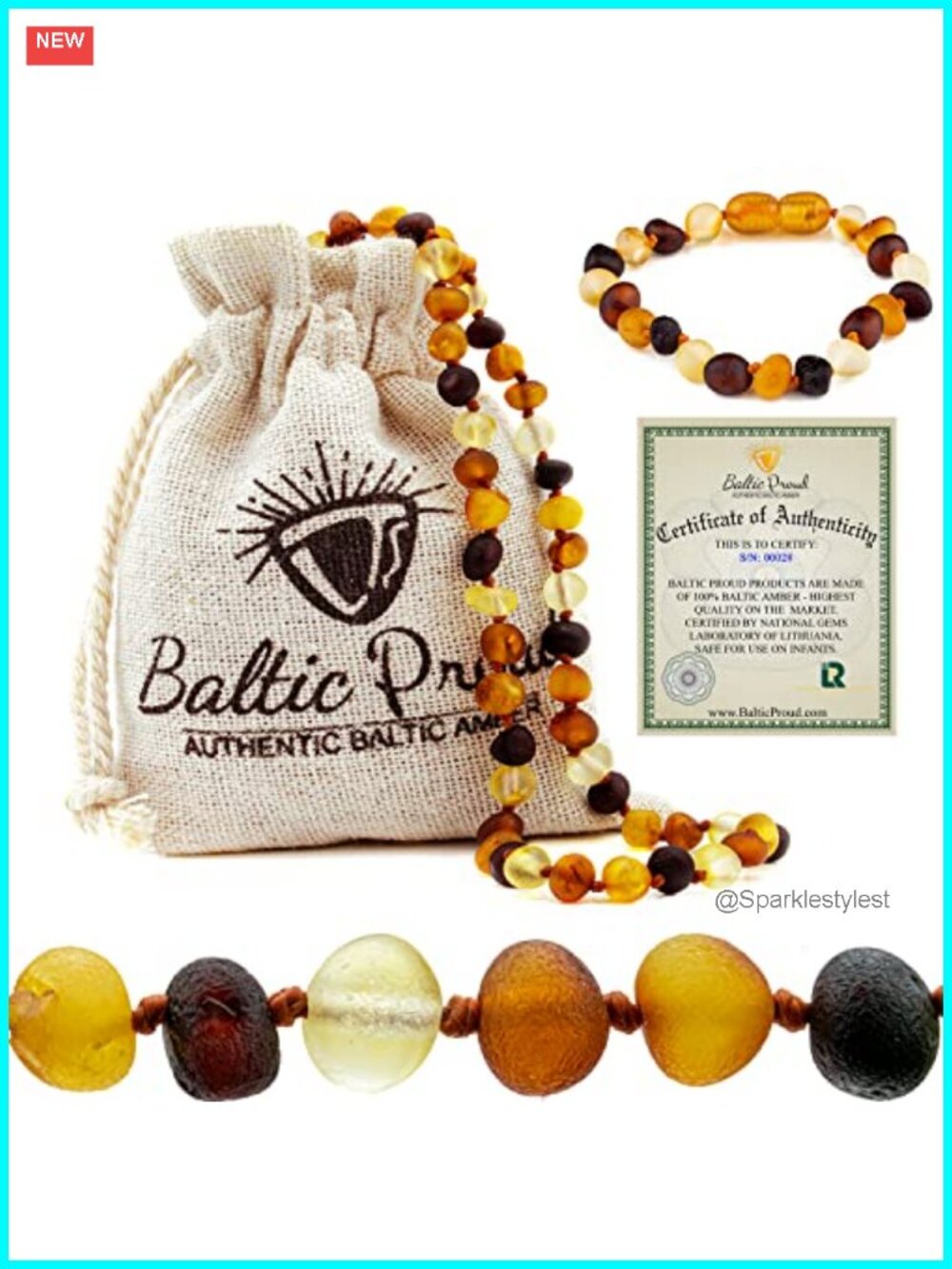 Baltic Amber Necklace Bracelet Set Genuine Amber Gemstone Gift